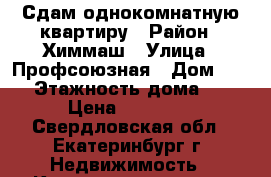 Сдам однокомнатную квартиру › Район ­ Химмаш › Улица ­ Профсоюзная › Дом ­ 12 › Этажность дома ­ 9 › Цена ­ 14 000 - Свердловская обл., Екатеринбург г. Недвижимость » Квартиры аренда   